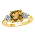 thumbnail image 1 of Mauli Jewels Engagement Rings for Women 2.15 Carat Diamond And Cushion Cut Citrine Ring 4-prong 14K Yellow Gold, 1 of 6