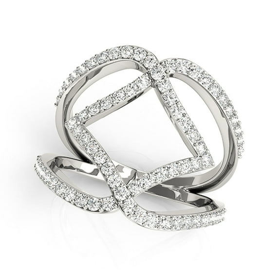Mauli Jewels Engagement Rings for Women 3/4 Carat Diamond Engagement Ring in 4-Prong10K White Gold