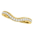 thumbnail image 1 of Mauli Jewels Rings for Women 0.15 Carat Round Diamond Wedding Band 4-prong 10K Solid Yellow Gold, 1 of 7