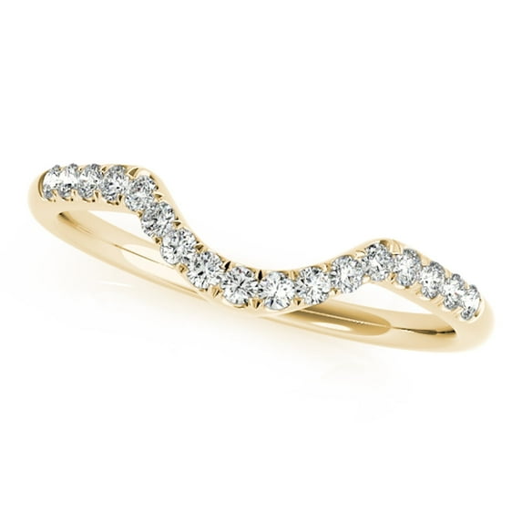 MauliJewels 0.17 CT Diamond Wedding Band for Women in 14K Rose White & Yellow Gold | Prong Set Diamond Ring | Women’s Bridal Band
