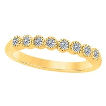 Mauli Jewels Rings for Women 0.25 Carat Engagement Wedding Band bezel 10K Solid Yellow Gold