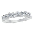 thumbnail image 1 of Mauli Jewels Rings for Women 0.50 Carat Engagement Wedding Band bezel 10K Solid White Gold, 1 of 4