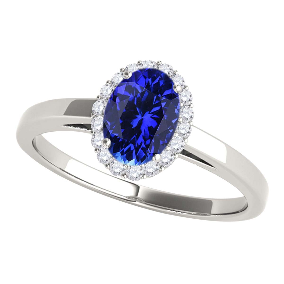 Mauli Jewels Rings for Women 0.55 Carat Diamond And Oval Shaped