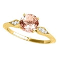 thumbnail image 1 of Mauli Jewels Rings for Women 0.85 Carat Diamond And Moragnite Ring 4-prong 14K Yellow Gold, 1 of 7