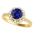 thumbnail image 1 of Mauli Jewels Rings for Women 1.05 Carat Diamond Tanzanite Ring 4-prong 10k Yellow Gold, 1 of 7