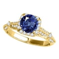 thumbnail image 1 of Mauli Jewels Rings for Women 1.15 Carat Diamond And Sapphire Ring 4-prong 14k Yellow Gold, 1 of 6