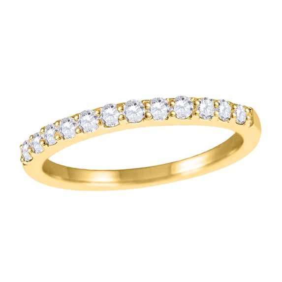 Mauli Jewels Rings for Women 1/2 Carat Diamond Wedding Band prong 10k Yellow Gold
