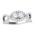 thumbnail image 1 of MauliJewels 0.50 CT Two Stone Vintage Diamond Engagement Ring, 14K Rose White & Yellow Gold, 50 Stone Bridal Ring for Women, 1 of 6