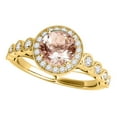 thumbnail image 1 of Mauli Jewels Rings for Women 1.20 Carat Diamond And Moragnite Ring 4-prong 14k Yellow Gold, 1 of 6