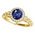 thumbnail image 1 of Mauli Jewels Rings for Women 1.20 Carat Diamond And Sapphire Ring 4-prong 14k Yellow Gold, 1 of 6