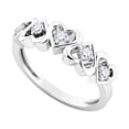thumbnail image 1 of Mauli Jewels 1/4 Carat Heart Shape Diamond Ring for Women, 10K Solid White Gold, Prong Set Romantic Promise Ring, 1 of 6