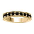 thumbnail image 1 of Mauli Jewels Rings for Women 1.50 Carat Channel Prong Setting Black Diamond Wedding Band 4-prong 10K Solid Yellow Gold, 1 of 9
