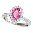 thumbnail image 1 of Mauli Jewels Rings for Women 1.55 Carat Diamond and Pear Shaped Pink 4-prong 10K White Gold, 1 of 7
