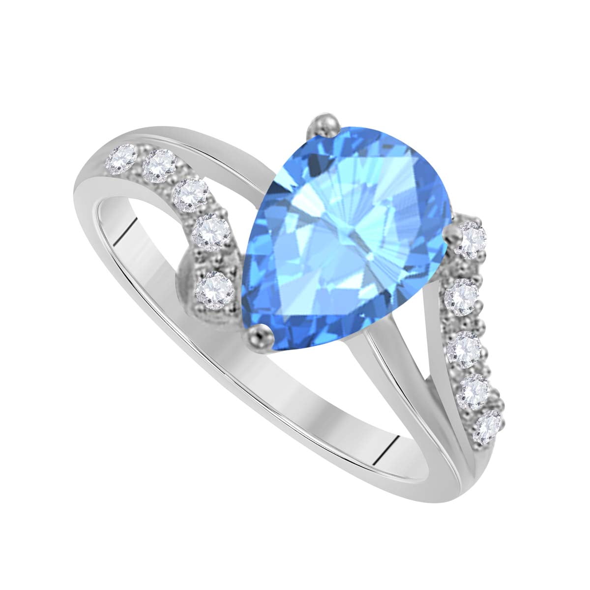 Authentic London Blue Topaz Ring | Frozen Ring | TheSoftCheek Jewelry