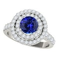 thumbnail image 1 of Mauli Jewels Rings for Women 1.9 Carat Diamond And Tanzanite Ring prong 14k White Gold, 1 of 6