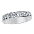 thumbnail image 1 of Mauli Jewels Rings for Women 1 Carat Channel Setting Diamond Wedding Band channel 14K Solid White Gold, 1 of 9