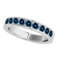 thumbnail image 1 of Mauli Jewels 1 Carat Blue Diamond Engagement Ring, Wedding Band, 14K Solid White Gold for Women, 1 of 18