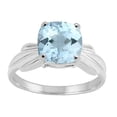 thumbnail image 1 of Mauli Jewels Rings for Women 2.25 Carat Cushion Cut Aquamarine Ring 4-Prong 10K White Gold, 1 of 6