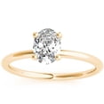 thumbnail image 1 of Mauli Jewels Women's 1.00 Ctw Oval Brilliant Cut (G-H Color, VS1 Clarity) Labgrown Diamond Solitaire Ring in 10K Solid Gold, 1 of 7