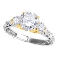 thumbnail image 1 of MauliJewels 0.50 Ct. 3 Stone Lab Grown Diamond Engagement Ring for Women in 14K Solid Two Tone Gold, 1 of 5
