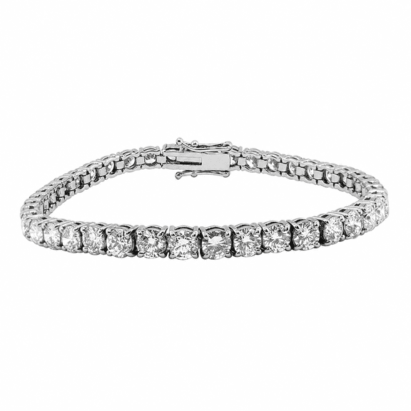 MauliJewels 3 Carat Diamond Tennis Bracelet for Women, Lab Grown Diamond Bracelet Round Cut, 7 Inch Tennis Bracelet 14K Yellow Gold White Gold Over 925 Sterling Silver, IGI Certified Diamond Bracelet