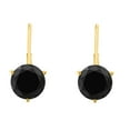 thumbnail image 1 of MauliJewels 5.0 Carat 3-Prong Round Black Diamond Martini Leverback Earrings 14K Rose White Yellow Gold, 1 of 6