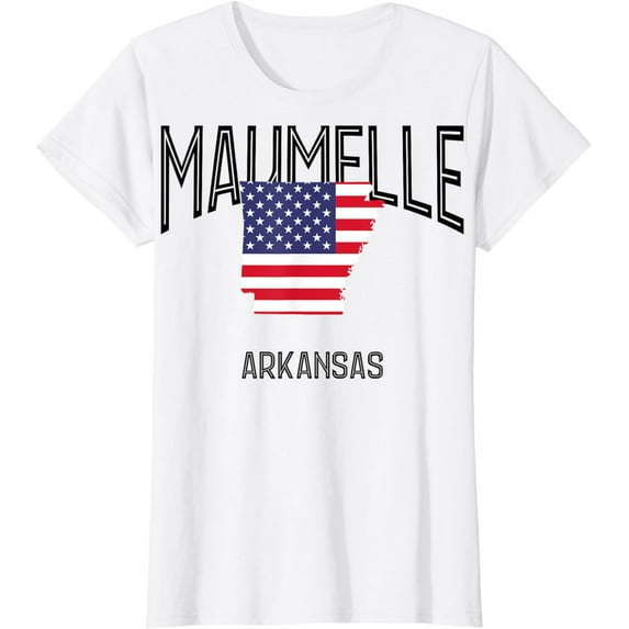 Maumelle Arkansas AR Throwback Retro USA Flag T-Shirt