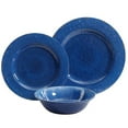 thumbnail image 1 of Mauna 12 pc Dinnerware Set - Cobalt Blue - Crackle Look Decal - Melamine, 1 of 8