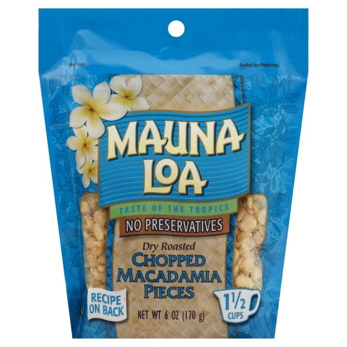 Mauna Loa Dry Roasted Chopped Macadamia Nuts, 6 oz. Bag