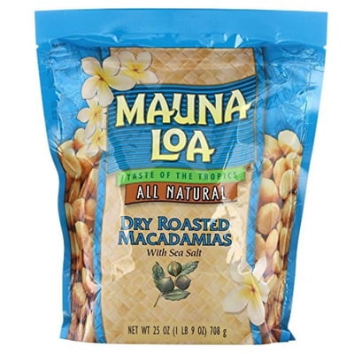 Mauna Loa Sea Salt Roasted Macadamia Nuts, Premium Hawaiian Nuts, 20oz Resealable Bag, Keto Friendly, Gluten Free Snack