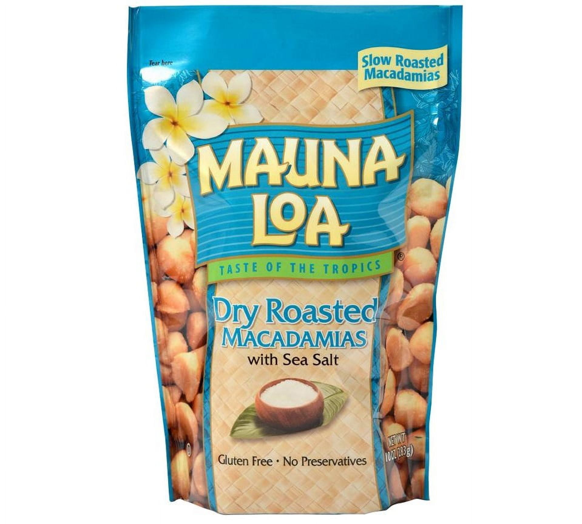 Mauna Loa Dry Roasted Macadamia Nuts with Hawaiian Sea Salt 10 oz