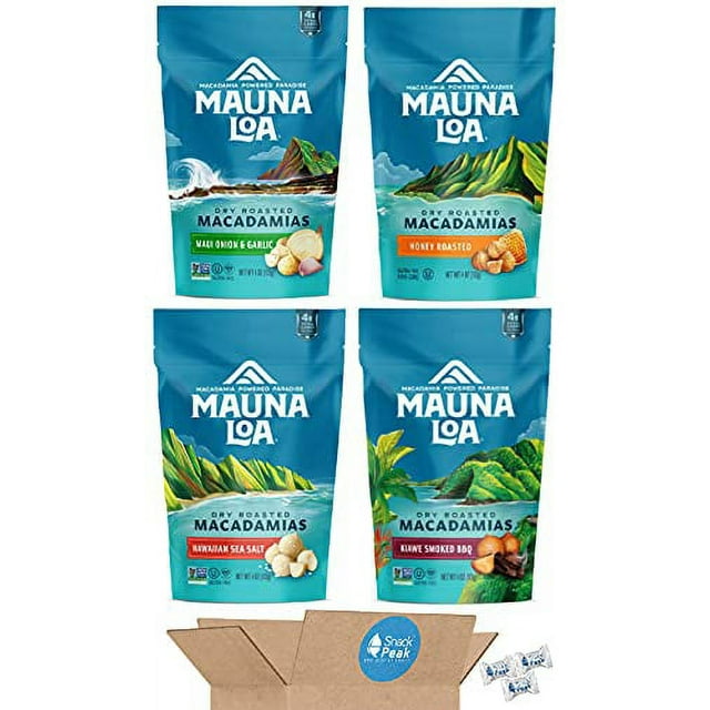 Mauna Loa Macadamia Nuts Variety Gift Box Hawaiian Sea Salt, Maui