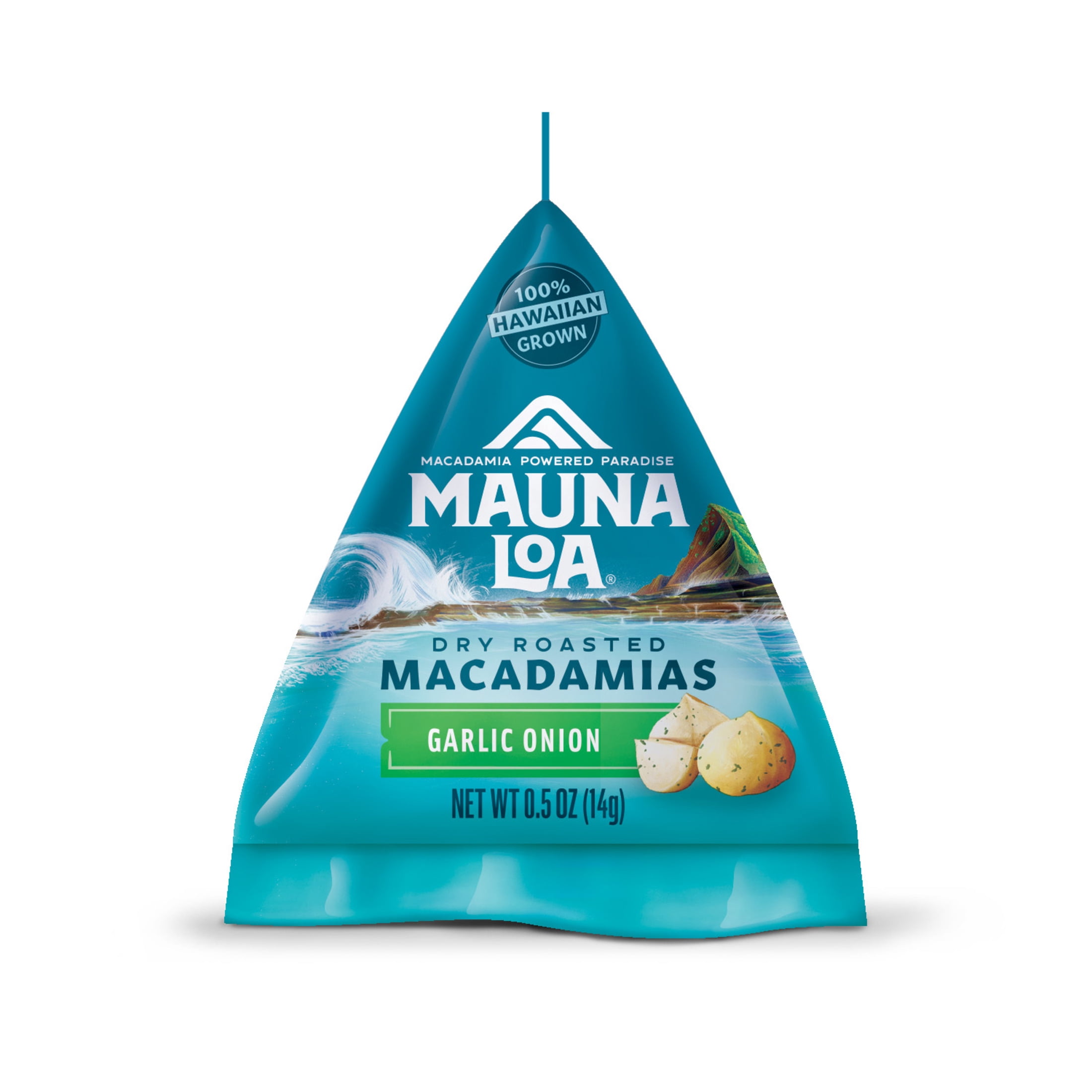 Mauna Loa Garlic Onion Macadamia Nuts - 0.5oz Pouch (100% Hawaiian)