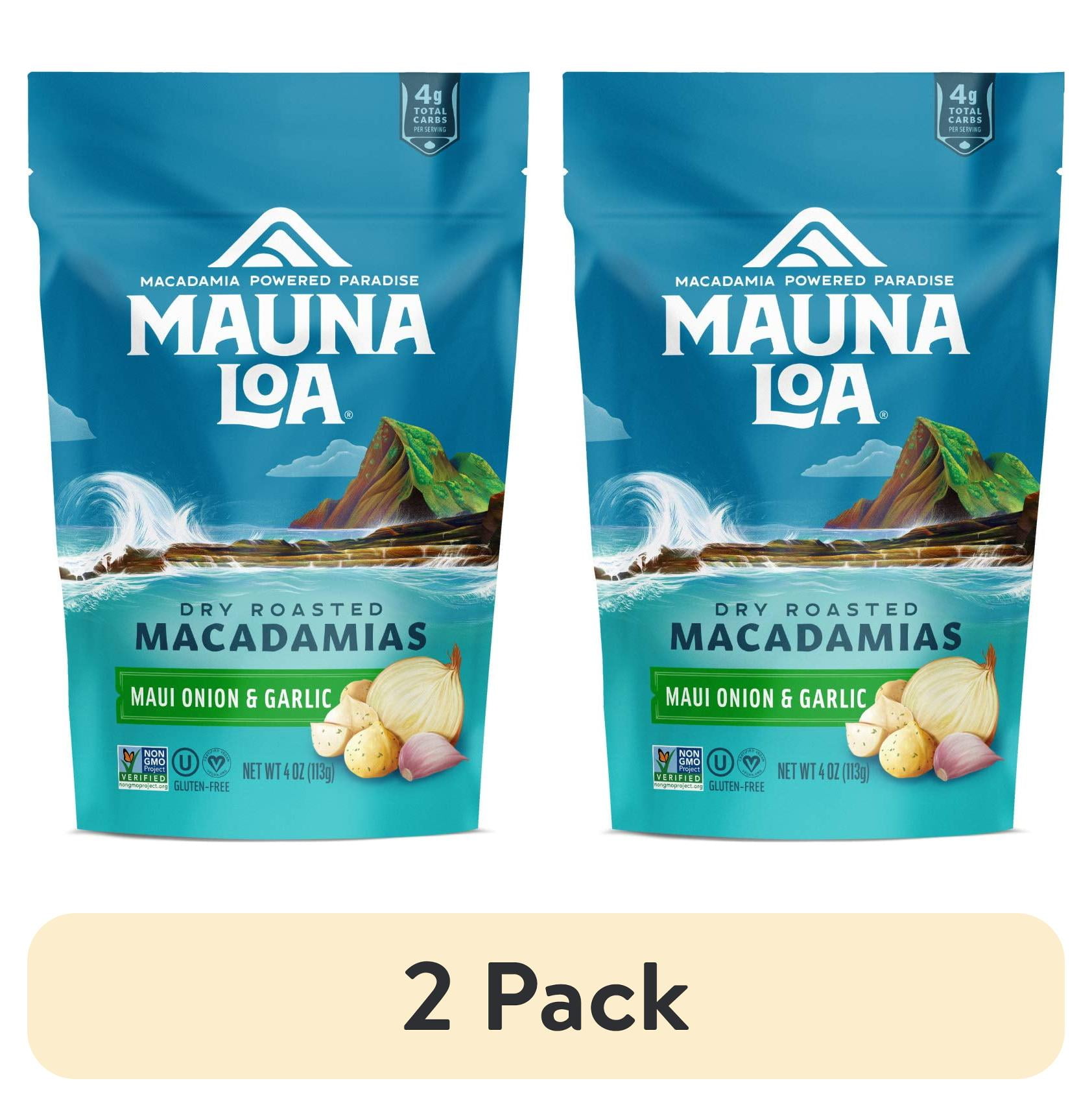 (2 pack) Mauna Loa Maui Onion & Garlic Macadamias, GlutenFree, Keto