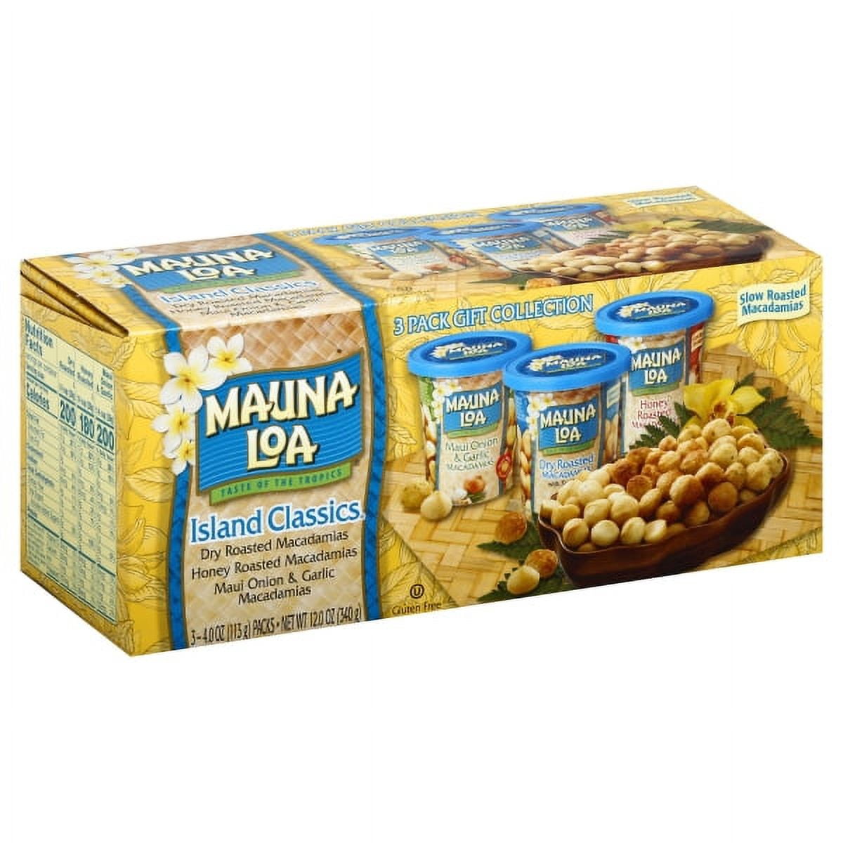 Mana Loa Mauna Loa Hawaiian Macadamia Nuts, 3pk Island 12oz - Walmart.com