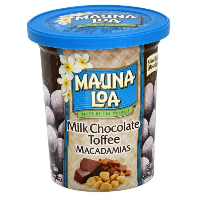 Mauna Loa Premium Hawaiian Chocolate Covered Macadamia Nuts, Milk Chocolate Toffee, Cocoa Dusted