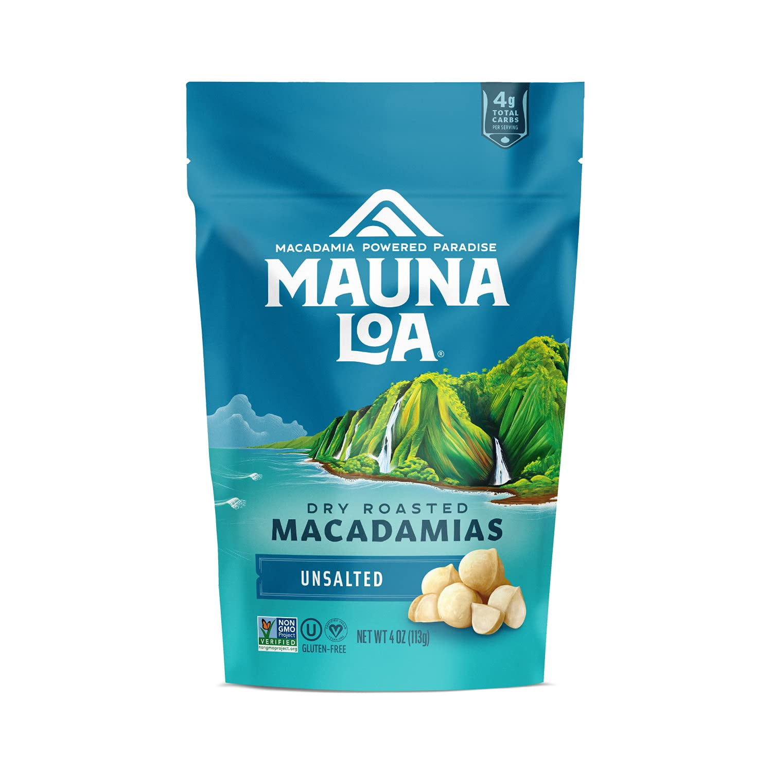 Mauna Loa Premium Hawaiian Roasted Macadamia Nuts, 4 oz Bag (Pack of 16)