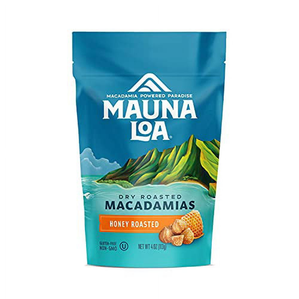 Mauna Loa Premium Hawaiian Roasted Macadamia Nuts, Honey Roasted Flavor