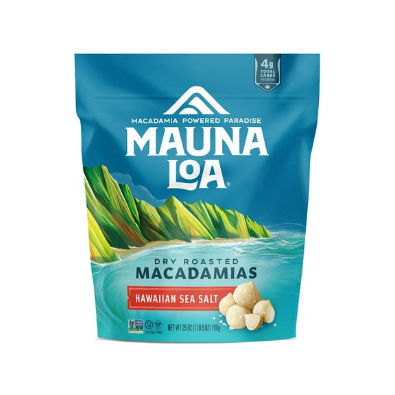Mauna Loa Premium Roasted IEF31 Macadamia Nuts, Sea Salt Flavor, 20 Oz Bag (Pack of 1)