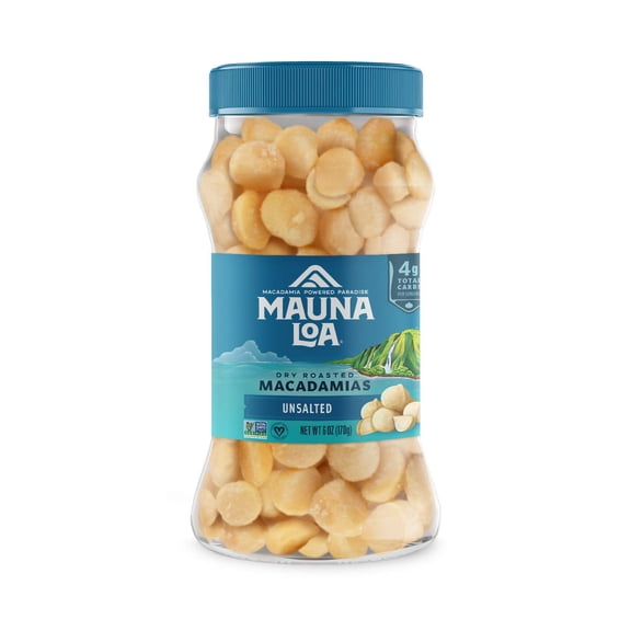 Mauna Loa - Premium Unsalted Roasted Macadamia Nuts - 6 Oz, Case of 12