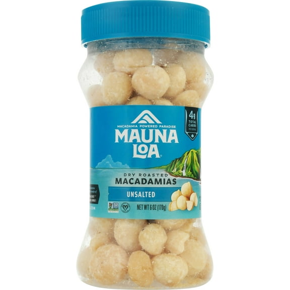 Mauna Loa Unsalted Macadamias 6 oz (Pack of 12)