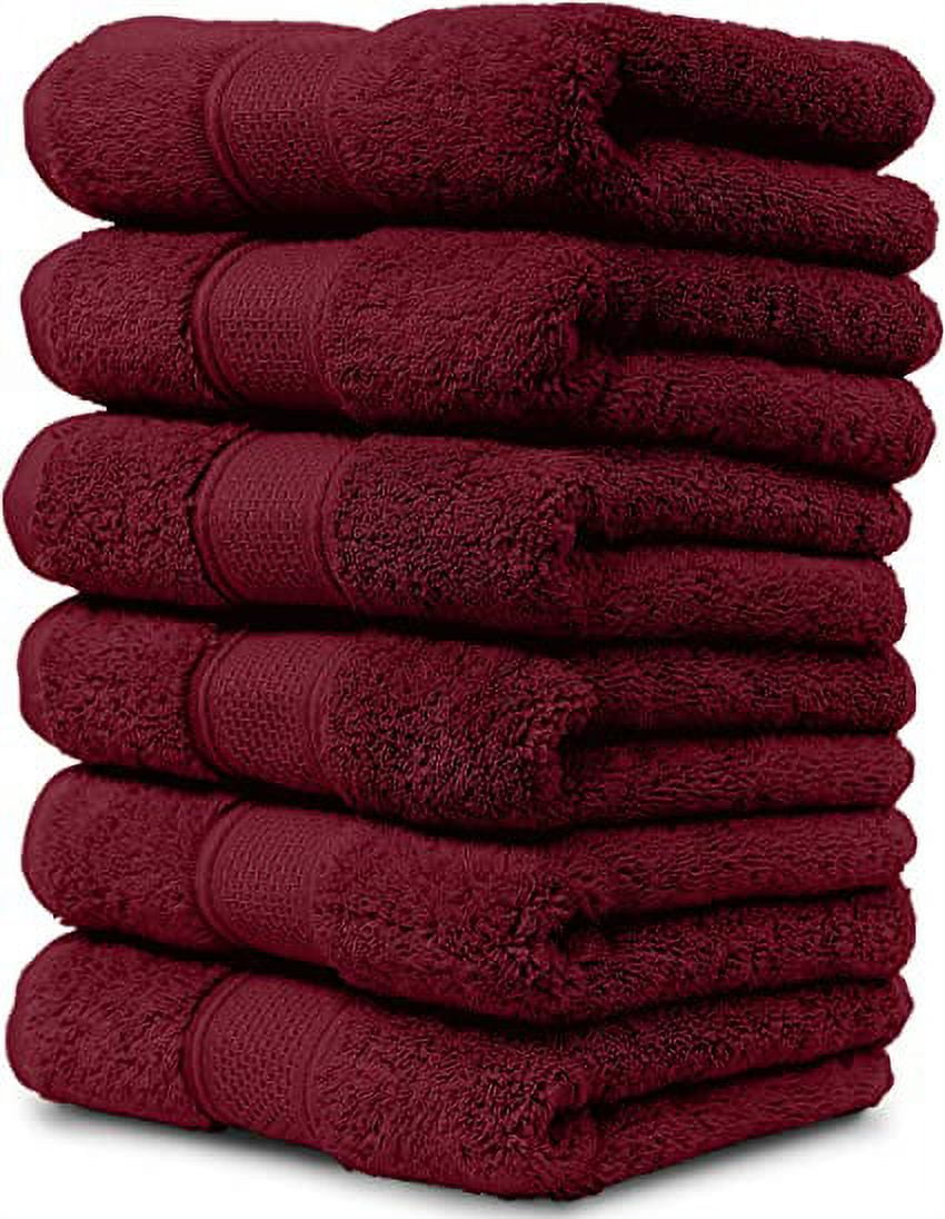 Maura 6 Piece Hand Towels. Extra Large 16"x30" Premium Turkish Face