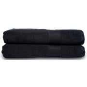 Maura Premium Bath Sheets 100% Cotton 35x70 Oversized Ultra Absorbent Quick Dry Soft Towel Set for Bathroom Extra Large Bath Towels, Black