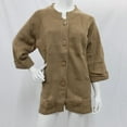 thumbnail image 1 of Maurada Women's Rib Knit Cardigan in Taupe - M, 1 of 2