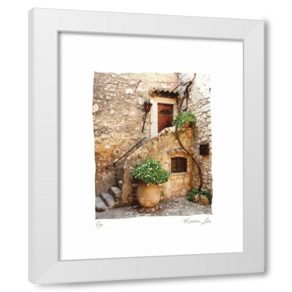 Maureen Love 12x14 White Modern Wood Framed Wall Art Titled - Eze