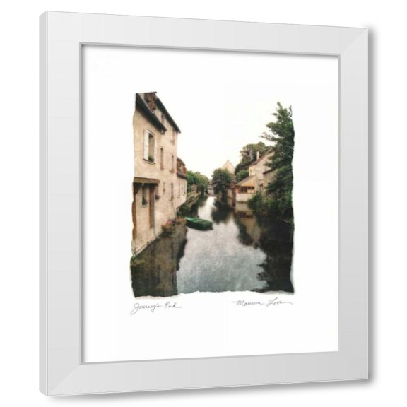 Maureen Love 12x14 White Modern Wood Framed Wall Art Titled - Journeys End