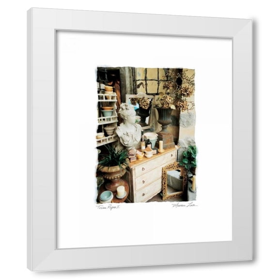 Maureen Love 12x14 White Modern Wood Framed Wall Art Titled - Tuscan Repose II