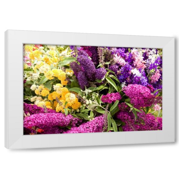 Maureen Love 14x11 White Modern Wood Framed Wall Art Titled - English Summer I