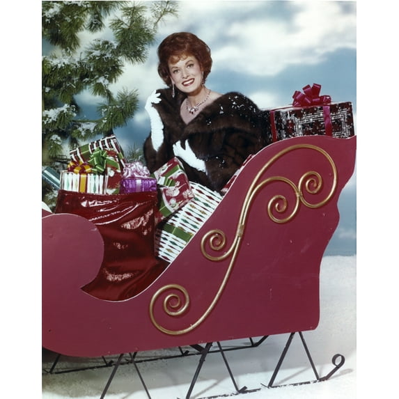 Maureen O'Hara Posed in Christmas Theme Photo Print (8 x 10)