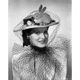 thumbnail image 1 of Maureen O'Hara in Formal Dress With Hat Black and White Photo Print (8 x 10), 1 of 1